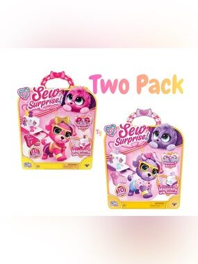 Little Live Pets | Scruff-a-Luvs Sew Surprise: 2 pack Pink and Purple